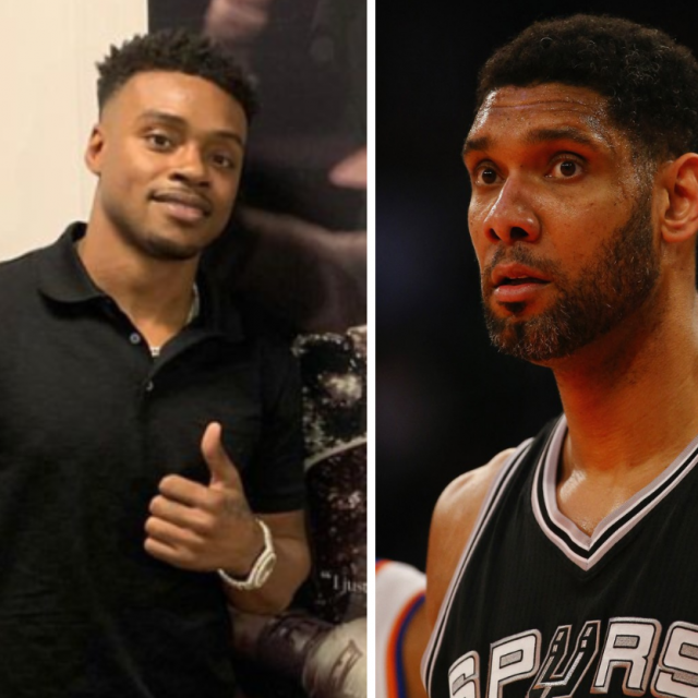 Errol Spence i Tim Duncan (desno)