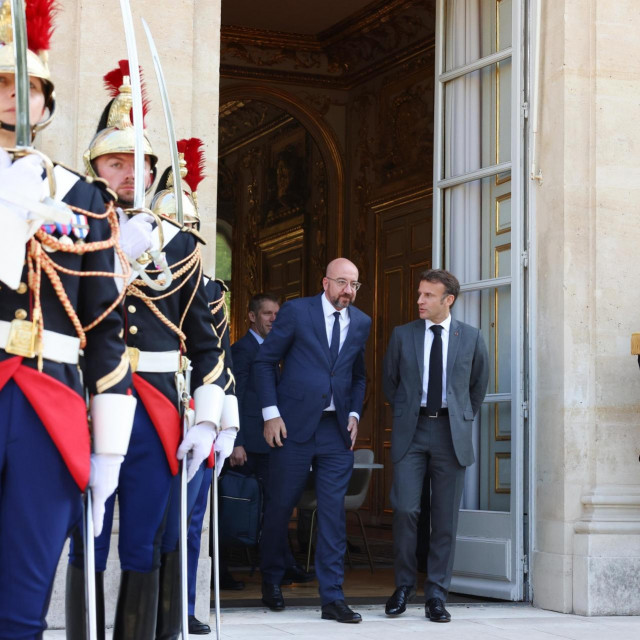 Charles Michel i Emmanuel Macron