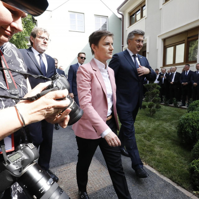 Tomislav Žigmanov, Ana Brnabić i Andrej Plenković