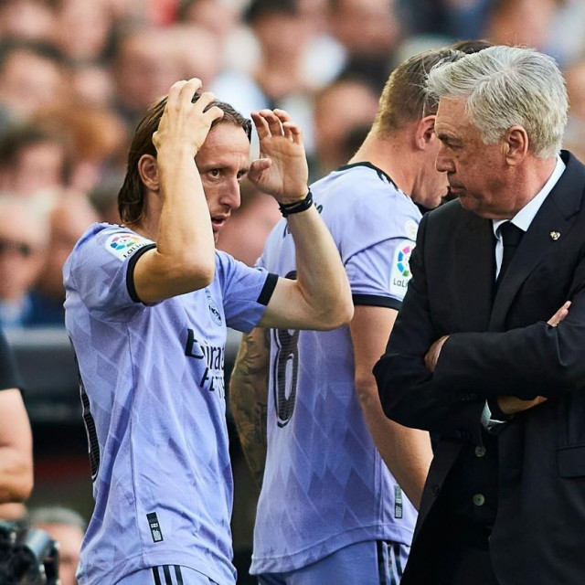 Luka Modrić i Carlo Ancelotti