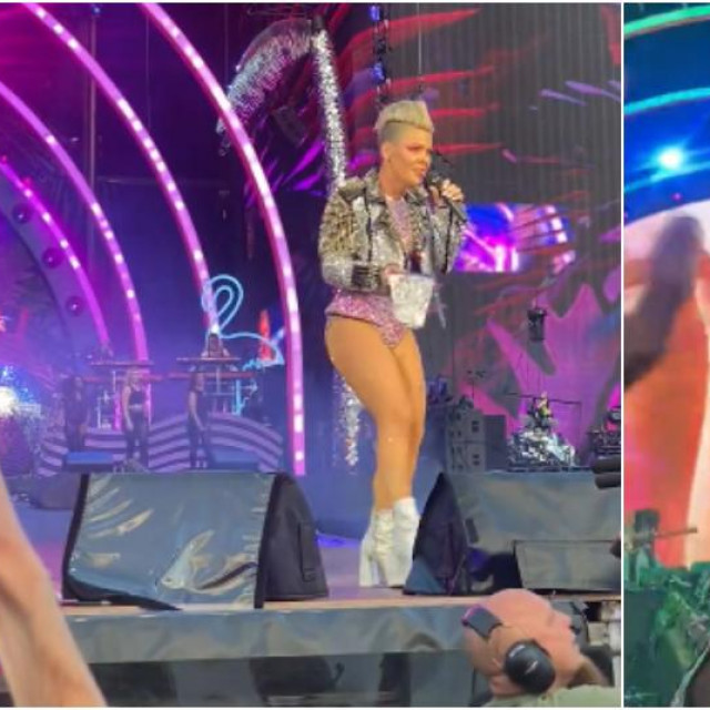 Pjevačica Pink usred koncerta