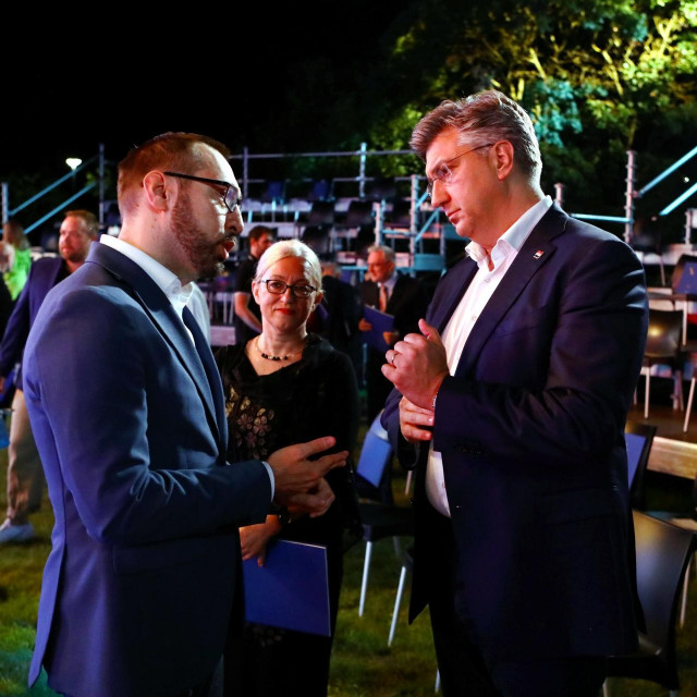 Gradonačelnik Zagreba Tomislav Tomašević i predsjednik Vlade Andrej Plenković