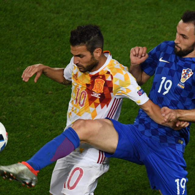 Cesc Fàbregas i Milan Badelj na Euru 2016.