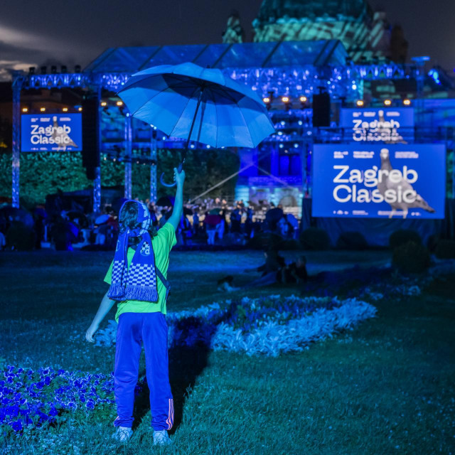 Zagreb, 010723.
Zagreb Classic, svecani koncert povodom 10 godina clanstva Republike Hrvatske u Europskoj uniji otkazan je zbog kise.