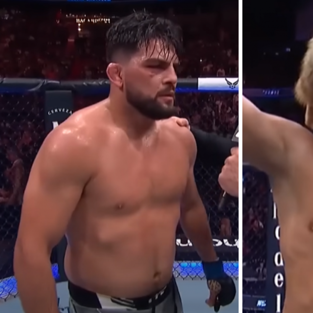 Kelvin Gastelum (lijevo) i Shavkat Rakhmonov (desno)