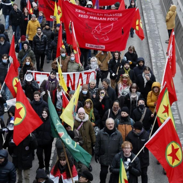 Kurdi na prosvjedu u Stockholmu (arhivska fotografija)