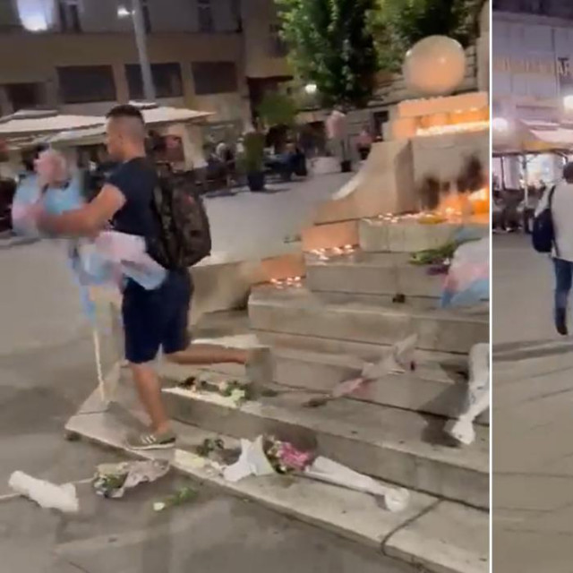 Nepoznati mladić sa zastavom