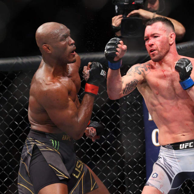 Nov 6, 2021; New York, NY, USA; Kamaru Usman (red gloves) competes against Colby Covington (blue gloves) during UFC 268 at Madison Square Garden.,Image: 641956165, License: Rights-managed, Restrictions: *** World Rights ***, Model Release: no, Credit line: USA TODAY Network/ddp USA/Profimedia
