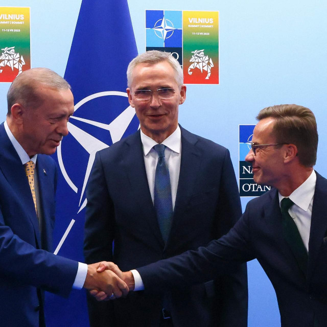 Tayyip Erdogan, Jens Stoltenberg i Ulf Kristersson