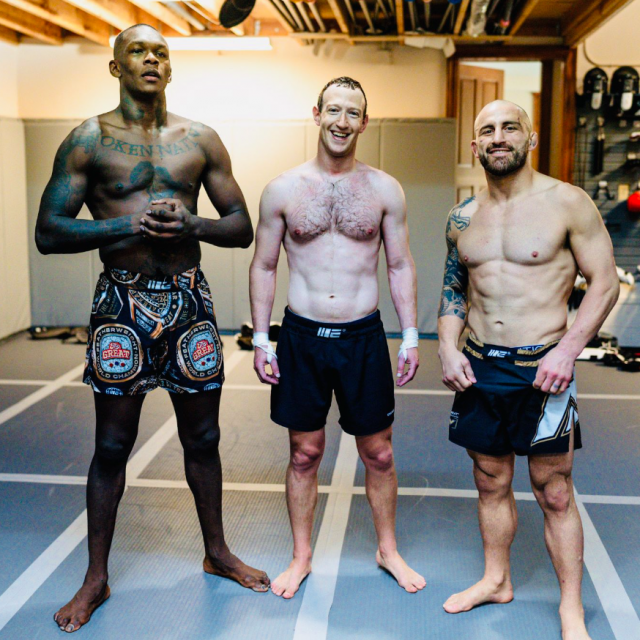 Adesanya, Zuckerberg i Volkanovski
