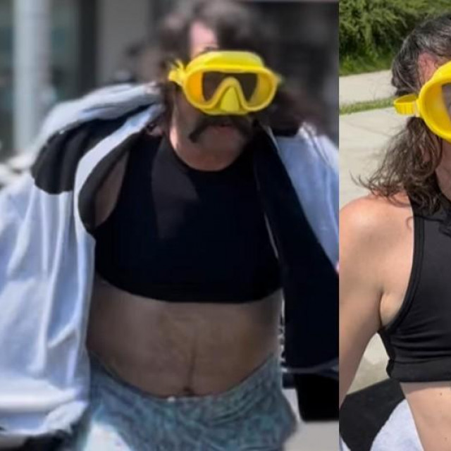 Mrle se okupao u fontani