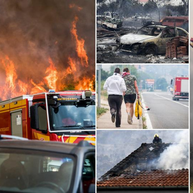 Prizori požara u Grebaštici