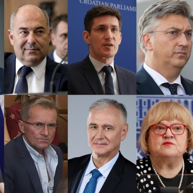 Gore, s lijeva na desno: Davor Filipović, Frane Barbarić, Zvonimir Troskot, Andrej Plenković, Pavao Vujnovac; dolje, s lijeva na desno: Željko Vrban, Boris Abramović, Ivica Arar, Anka Mrak-Taritaš, Ivan Penava 