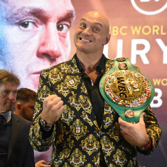 Tyson Fury during a Press Conference at Tottenham Hotspur Stadium on 1st December 2022
Fury vs Chisora 3 Press Conference, Boxing, Tottenham Hotspur Stadium, London, UK - 01 Dec 2022,Image: 741572804, License: Rights-managed, Restrictions:, Model Release: no, Credit line: Philip Sharkey/TGS Photo/Shutterstock Editorial/Profimedia