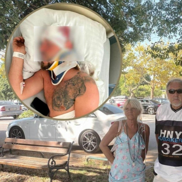 Majka Gordana i otac Darko, roditelji 33-godišnjeg Dennia kojeg je 17. srpnja, u ranim jutarnjim satima u Turnju pokraj Zadra, krvnički pretukla skupina za sada još uvijek nepoznatih muškaraca. U krugu: 33-godišnji Denni