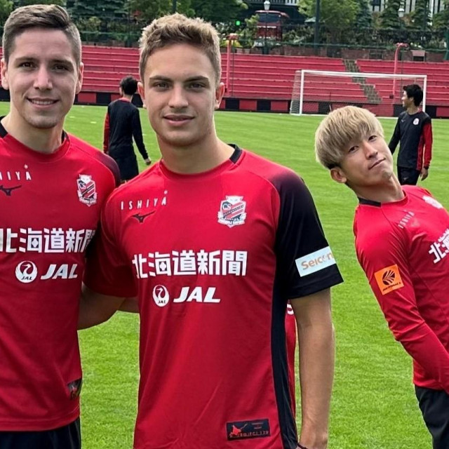 Marko Novak-Stanko (u sredini), Takuro Kaneko (desno) i Milan Tučić (lijevo)