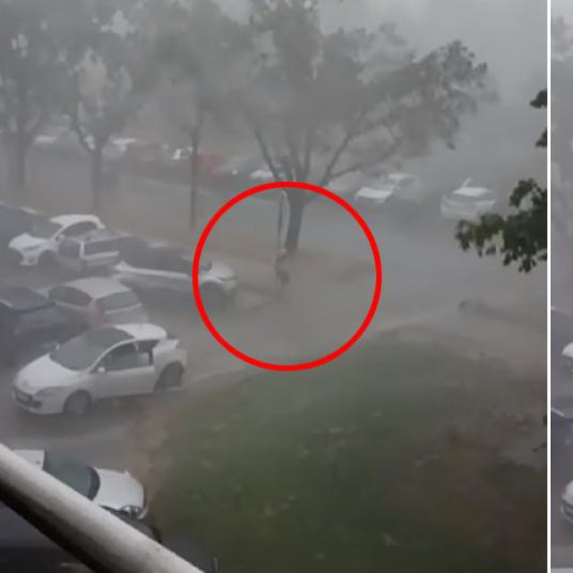 Prizori strašnog nevremena u k ojemu se zatekla Snježana