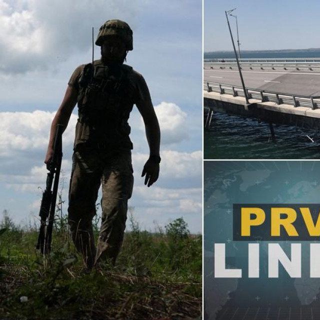 Ukrajinski vojnik na bojištu pokraj Limana; oštećeni Krimski most; ukrajinski vojnik pokraj haubice na položaju kod Bahmuta