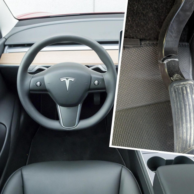 Tesla ilustracija (desno puknuta papučica gasa)