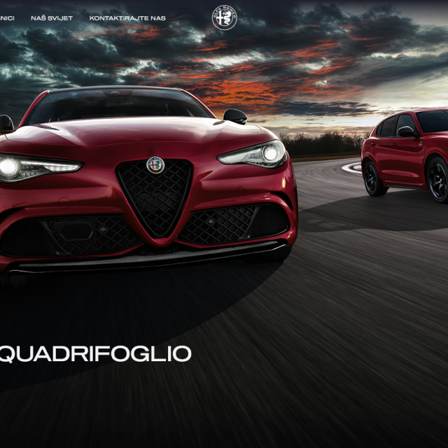 Alfa Romeo web stranica
