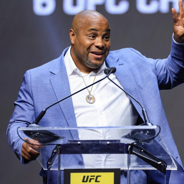 LAS VEGAS, NEVADA - JUNE 30: Daniel Cormier speaks during the UFC Hall of Fame induction ceremony at T-Mobile Arena on June 30, 2022 in Las Vegas, Nevada. Carmen Mandato,Image: 704226095, License: Rights-managed, Restrictions:, Model Release: no, Credit line: Carmen Mandato/Getty images/Profimedia
