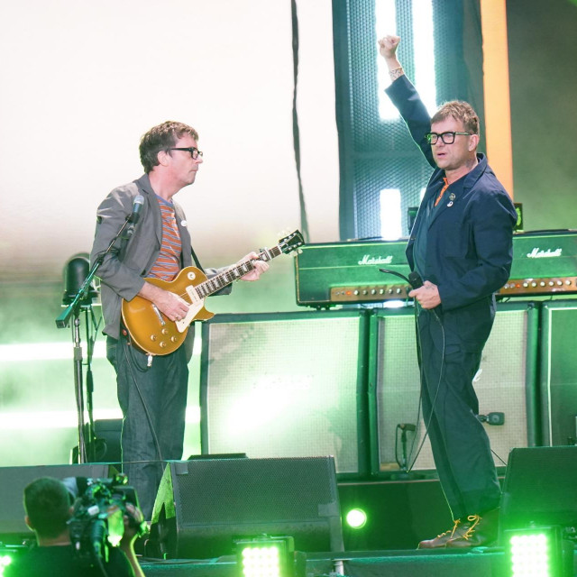 Graham Coxon i Damon Albarn, Blur, Wembley Stadium, London