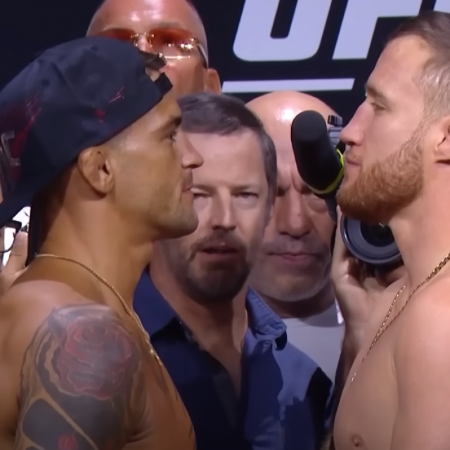 Dustin Poirier (lijevo) i Justin Gaethje (desno)