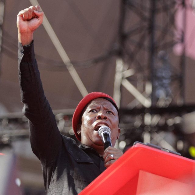 Julius Malema na spornom skupu