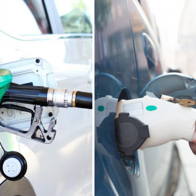 Benzin, struja, ilustracija