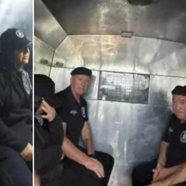 Veterani u službenom policijskom vozilu