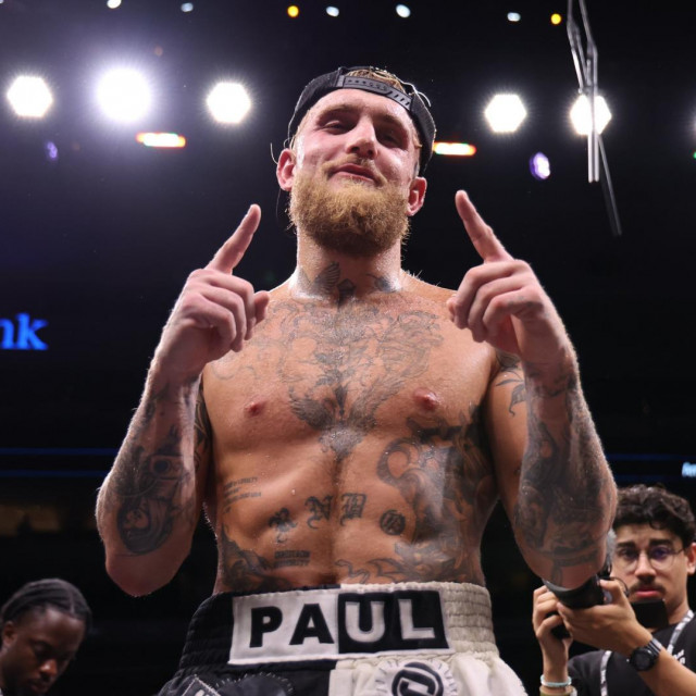 Aug 5, 2023; Dallas, Texas, USA; Jake Paul reacts after the win against Nate Diaz in a boxing match at American Airlines Center.,Image: 794673191, License: Rights-managed, Restrictions: *** World Rights ***, Model Release: no, Credit line: USA TODAY Network/ddp USA/Profimedia