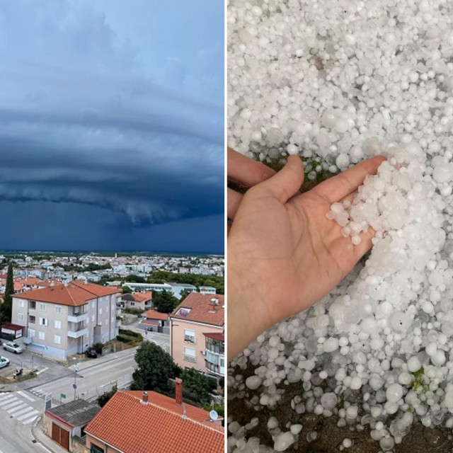 Superćelijski oblaci nad Pulom, tuča u Draguću i bujice u Vodnjanu