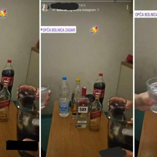 Ispijanje alkohola u Zadarskoj bolnici