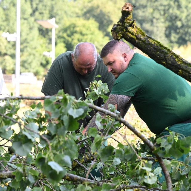 Komunalni radnici saniraju posljedice strahovitog olujnog nevremena u Zagrebu 