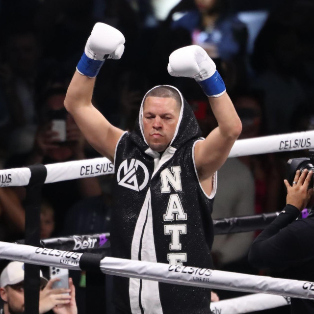 DALLAS, TEXAS - AUGUST 5: Nate Diaz steps in the ring for his 8-round main-event Cruiserweight bout at Paul vs Diaz at American Airlines Center on August 5, 2023 in Dallas, Texas.,Image: 794835067, License: Rights-managed, Restrictions: FOR EDITORIAL USE ONLY. Icon Sportswire reserves the right to pursue unauthorized users of this image. If you violate our intellectual property you may be liable for: actual damages, loss of income, and profits you derive from the use of this image, and, where appropriate, the costs of collection and/or statutory damages up to $150,000 (USD)., Model Release: no, Credit line: Alejandro Salazar/PxImages/Icon Sportswire/Profimedia