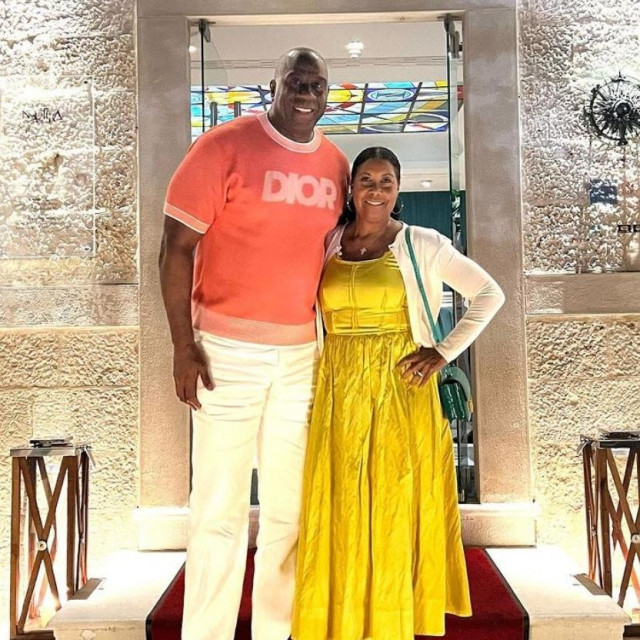 Magic Johnson sa suprugom Cookie