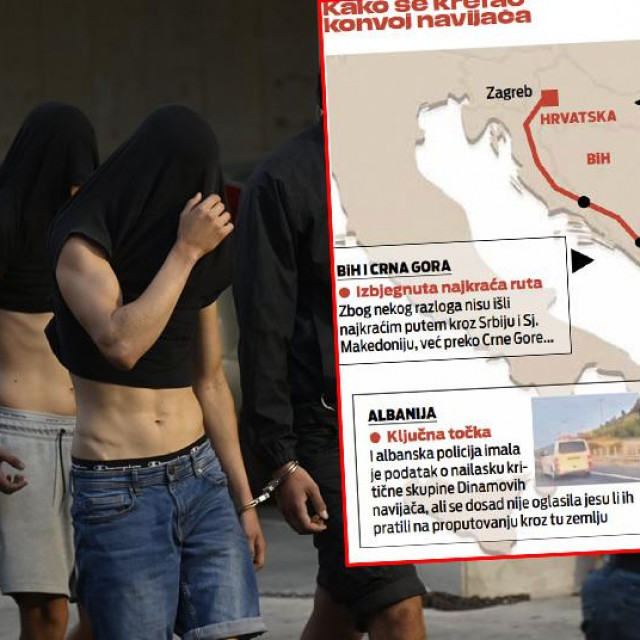 Privedeni huligani i trasa kojom su išli u Grčku