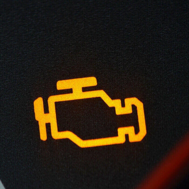 Lampica provjere motora, ilustracija