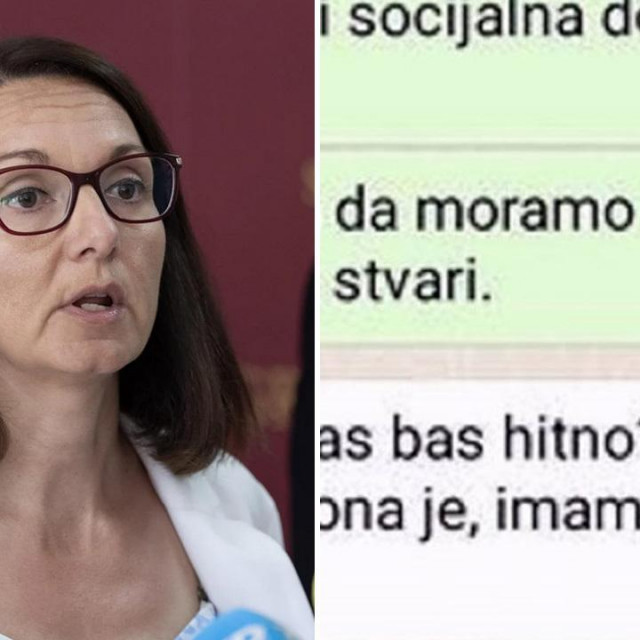 Maja Đerek i screenshot poruke