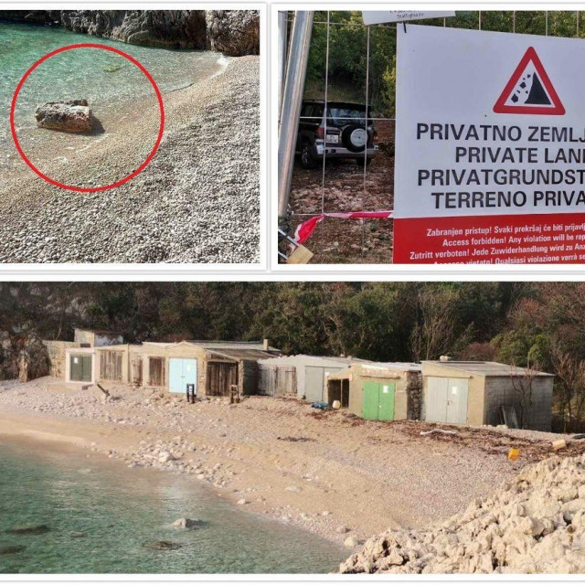 Odron stijene na istarskoj plaži