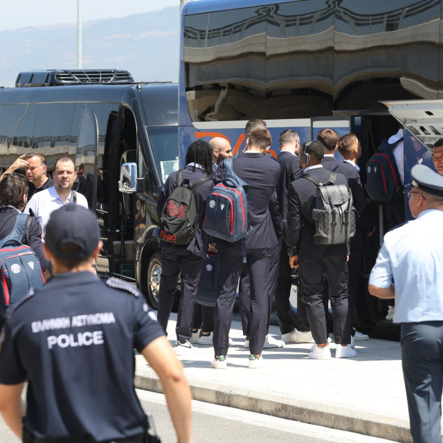 Dolazak nogometaša Hajduka u Solun