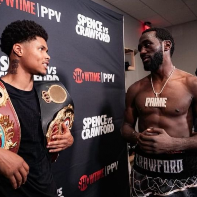Shakur Stevenson (lijevo) i Terence Crawford (desno)