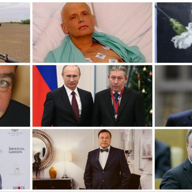 Jevgenij Prigožin, Aleksandar Litvinenko, Boris Nemtsov, Mihail Lesin, Ravil Maganov (s Putinom), Boris Berezovski, Sergej Protosenja, Pavel Antov i Denis Voronenkov
