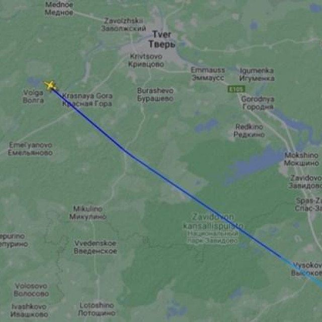 Posljednjih pola sata leta Prigožinova aviona