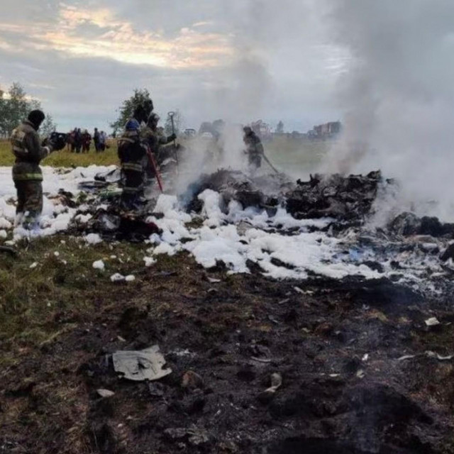 Mjesto na kojem se srušio mlažnjak s Prigožinom
