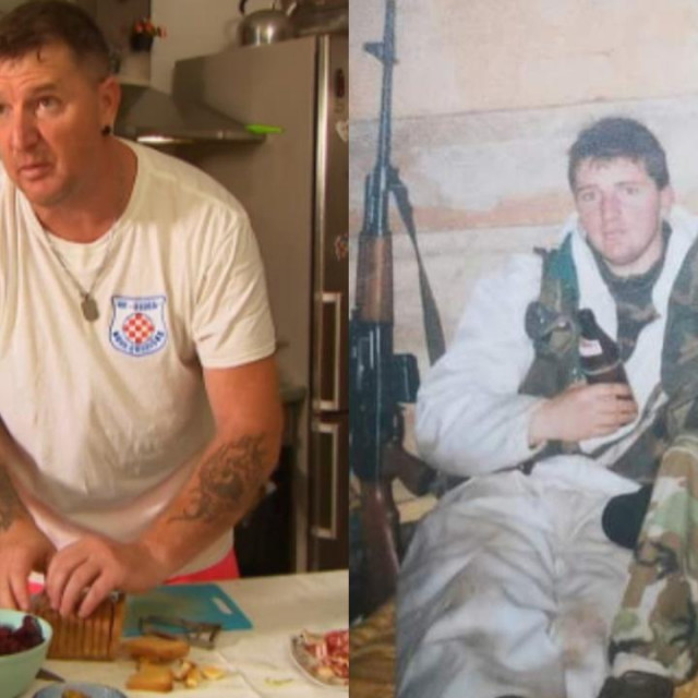 Davor Andročec u Večeri za 5 i na frontu kao mladić (na fotografiji lijevo u bijeloj uniformi)
