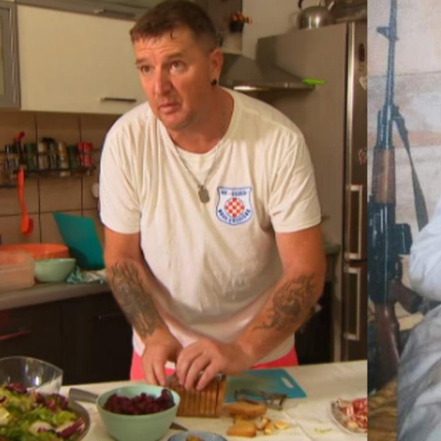 Davor Andročec u Večeri za 5 i na frontu kao mladić (na fotografiji lijevo u bijeloj uniformi)