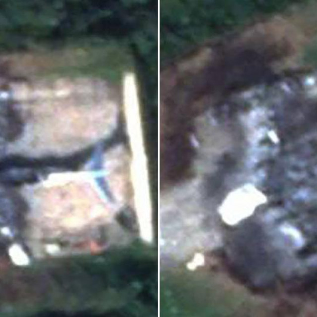 Uništeni transportni avioni Iljušin I-76 na aerodromu u Pskovu