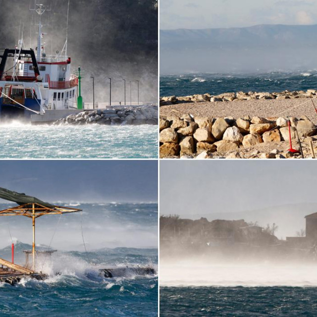 Orkanska bura u Makarskoj