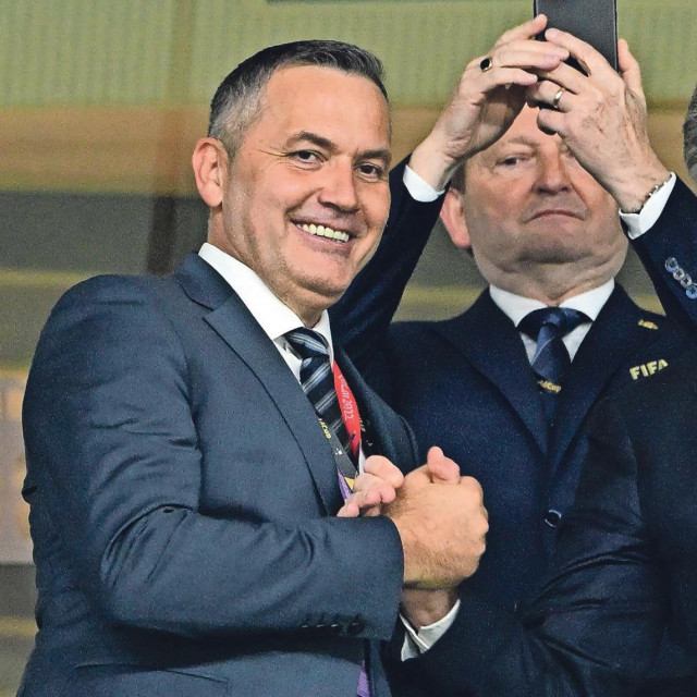 Predsjednik Hrvatskog nogometnog saveza  Marijan Kustić i premijer Andrej Plenković